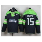 Nike Seattle Seahawks #15 Jermaine Kearse Steel Blue Player Pullover Hoodie