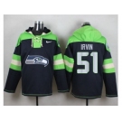 Nike Seattle Seahawks #51 Bruce Irvin Steel Blue Player Pullover Hoodie