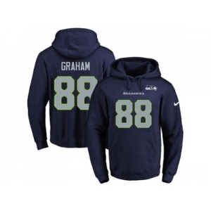 Nike Seattle Seahawks #88 Jimmy Graham Navy Blue Name & Number Pullover NFL Hoodie