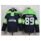 Nike Seattle Seahawks #89 Doug Baldwin Steel Blue Player Pullover Hoodie