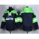 Nike Seattle Seahawks blank blue-green jerseys[pullover hooded sweatshirt]