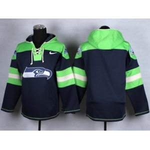 Nike Seattle Seahawks blank blue-green jerseys[pullover hooded sweatshirt]