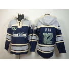 nike nfl jerseys seattle seahawks #12 fan grey-blue[pullover hooded sweatshirt]