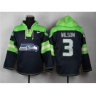 nike nfl jerseys seattle seahawks #3 wilson green-blue[pullover hooded sweatshirt]