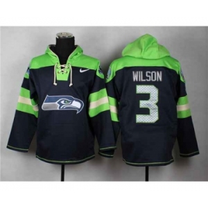 nike nfl jerseys seattle seahawks #3 wilson green-blue[pullover hooded sweatshirt]
