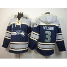 nike nfl jerseys seattle seahawks #3 wilson grey-blue[pullover hooded sweatshirt]