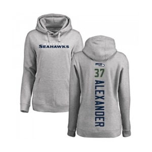 Football Women's Seattle Seahawks #37 Shaun Alexander Ash Backer Pullover Hoodie