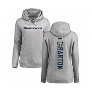 Football Women's Seattle Seahawks #57 Cody Barton Ash Backer Pullover Hoodie