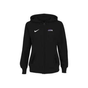 Women Seattle Seahawks Stadium Rally Full Zip Hoodie Black