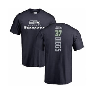 Football Seattle Seahawks #37 Quandre Diggs Navy Blue Backer T-Shirt
