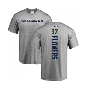 Football Seattle Seahawks #37 Tre Flowers Ash Backer T-Shirt