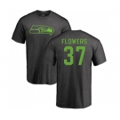 Football Seattle Seahawks #37 Tre Flowers Ash One Color T-Shirt