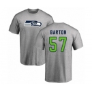 Football Seattle Seahawks #57 Cody Barton Ash Name & Number Logo T-Shirt