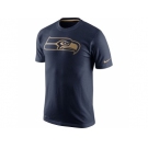 Men's Seattle Seahawks Nike Navy Championship Drive Gold Collection Performance T-Shirt