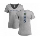 Football Women's Seattle Seahawks #37 Quandre Diggs Ash Backer T-Shirt