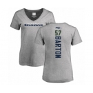 Football Women's Seattle Seahawks #57 Cody Barton Ash Backer T-Shirt