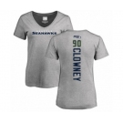 Football Women's Seattle Seahawks #90 Jadeveon Clowney Ash Backer T-Shirt