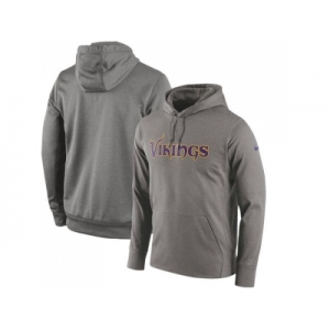 Men Minnesota Vikings Nike Gray Circuit Wordmark Essential Performance Pullover Hoodie