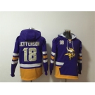 Men's Minnesota Vikings #18 Justin Jefferson Purple Ageless Must-Have Lace-Up Pullover Hoodie