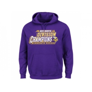 Men's Minnesota Vikings Majestic Purple 2015 NFC North Division Champions Pullover Hoodie