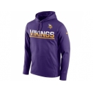 Men's Minnesota Vikings Nike Purple Sideline Circuit Pullover Performance Hooded Sweatshirt