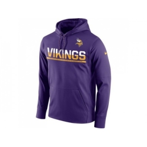 Men's Minnesota Vikings Nike Purple Sideline Circuit Pullover Performance Hooded Sweatshirt