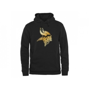 Men's Minnesota Vikings Pro Line Black Gold Collection Pullover Hoodie