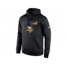 Minnesota Vikings Nike Black Kick Off Staff Performance Pullover Hoodie