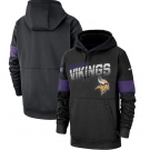 Minnesota Vikings Nike Sideline Team Logo Performance Pullover Hoodie - Black