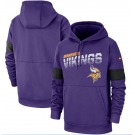 Minnesota Vikings Nike Sideline Team Logo Performance Pullover Hoodie - Purple