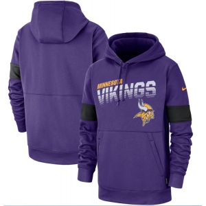 Minnesota Vikings Nike Sideline Team Logo Performance Pullover Hoodie - Purple