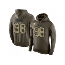 NFL Men's Nike Minnesota Vikings #98 Linval Joseph Stitched Green Olive Salute To Service KO Performance Hoodie