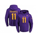 Nike Minnesota Vikings #11 Laquon Treadwell Purple(Gold No.) Name & Number Pullover NFL Hoodie