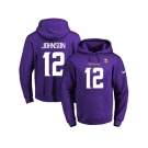 Nike Minnesota Vikings #12 Charles Johnson Purple Name & Number Pullover NFL Hoodie