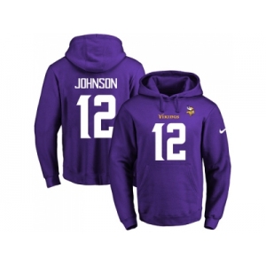 Nike Minnesota Vikings #12 Charles Johnson Purple Name & Number Pullover NFL Hoodie