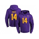 Nike Minnesota Vikings #14 Stefon Diggs Purple(Gold No.) Name & Number Pullover NFL Hoodie