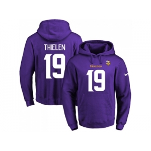 Nike Minnesota Vikings #19 Adam Thielen Purple Name & Number Pullover NFL Hoodie