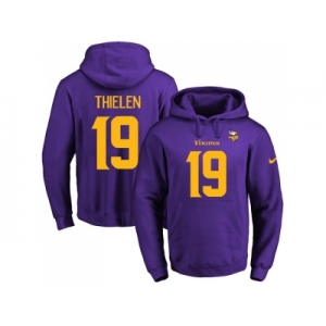 Nike Minnesota Vikings #19 Adam Thielen Purple(Gold No.) Name & Number Pullover NFL Hoodie