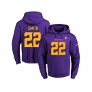 Nike Minnesota Vikings #22 Harrison Smith Purple(Gold No.) Name & Number Pullover NFL Hoodie