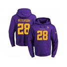 Nike Minnesota Vikings #28 Adrian Peterson Purple(Gold No.) Name & Number Pullover NFL Hoodie