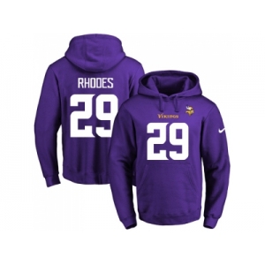 Nike Minnesota Vikings #29 Xavier Rhodes Purple Name & Number Pullover NFL Hoodie