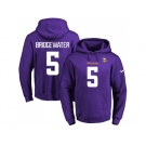 Nike Minnesota Vikings #5 Teddy Bridgewater Purple Name & Number Pullover NFL Hoodie