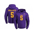 Nike Minnesota Vikings #5 Teddy Bridgewater Purple(Gold No.) Name & Number Pullover NFL Hoodie