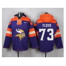 Nike Minnesota Vikings #73 Sharrif Floyd Purple Player Pullover NFL Hoodie