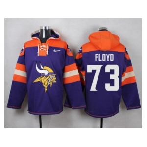 Nike Minnesota Vikings #73 Sharrif Floyd Purple Player Pullover NFL Hoodie