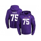 Nike Minnesota Vikings #75 Matt Kalil Purple Name & Number Pullover NFL Hoodie