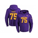 Nike Minnesota Vikings #75 Matt Kalil Purple(Gold No.) Name & Number Pullover NFL Hoodie