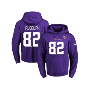 Nike Minnesota Vikings #82 Kyle Rudolph Purple Name & Number Pullover NFL Hoodie