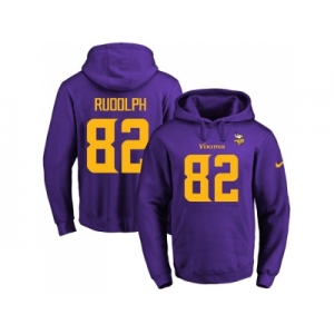 Nike Minnesota Vikings #82 Kyle Rudolph Purple(Gold No.) Name & Number Pullover NFL Hoodie