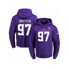 Nike Minnesota Vikings #97 Everson Griffen Purple Name & Number Pullover NFL Hoodie